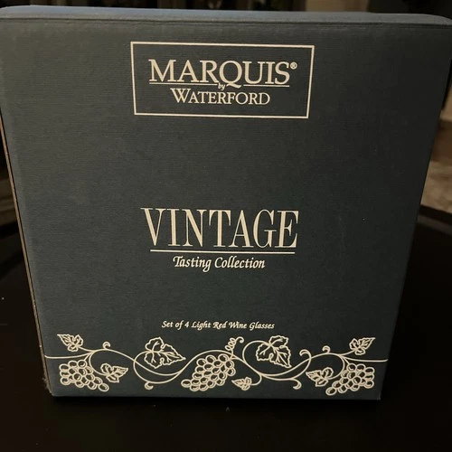 NEW Waterford Marquis Vintage Light Red Wine Glasses Only 2 Glasses In This Box