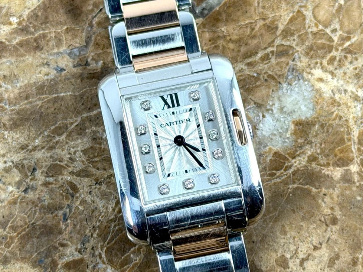Cartier Tank - 23 mm, Stainless Steel, Rose Gold for sale | eBay