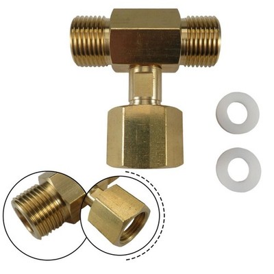 W21 814 Kohlendioxid Tank Adapter Gewinde T-Stück Verschraubung Drei Wege Verbi