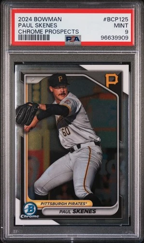 2024 Bowman Chrome Prospects Paul Skenes #BCP125 RC PSA 9 Pirates