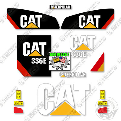 Fits Caterpillar 336E Decals Hydraulic Excavator Equipment Decals