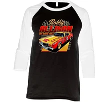 Bobby Allison Champion Race Car Driver Fan Raglan Raglan 3/4 Sleeve