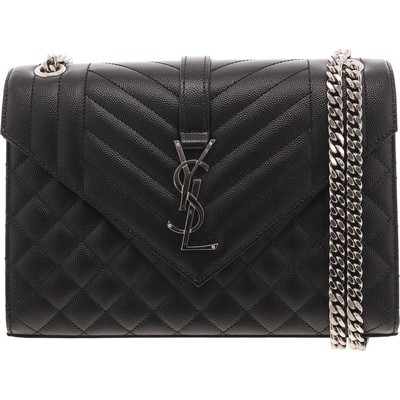 Saint Laurent Envelope Silver Hardware Shoulder Bag Medium Saint Laurent Envelope Silver Hardware Shoulder Bag Medium
