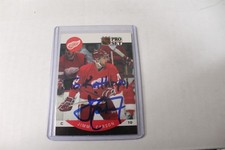 1990-91 Pro Set Hockey Jimmy Carson Card #67 Autographed 