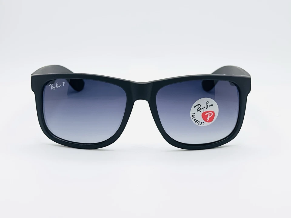 Ray-Ban RB4165 Justin 55mm Rectangular Polarized Sunglasses - Gray Gradient Lens - Image 4 of 4