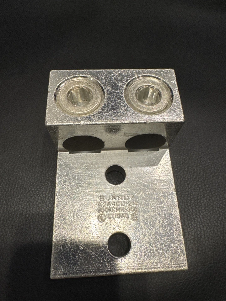 Burndy K2A40U2N Heavy Duty Aluminum Lug for two 300-800 KCMIL Cables AL/CU NEW!! - Image 2 of 4