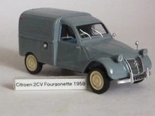 1:43 Scale Mint Citroen 2CV Fourgonette Van 1958 Lt. Grey IXO #2