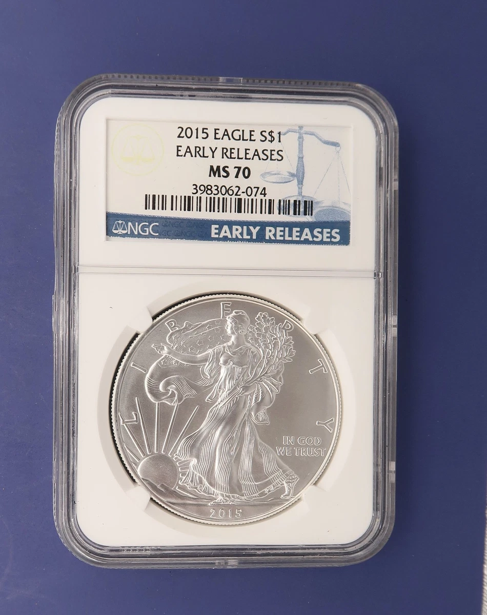 American Eagle MS 70 Graded 2015 Silver Bullion Coins for sale | eBay