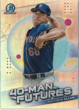 2021 BOWMAN CHROME BASEBALL 40-Man Futures #FMF-30 Matthew Allan MLB Mint