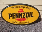 Vintage Pennzoil Sign 55" Large Embossed Plastic Gas Station Oil Change Insert