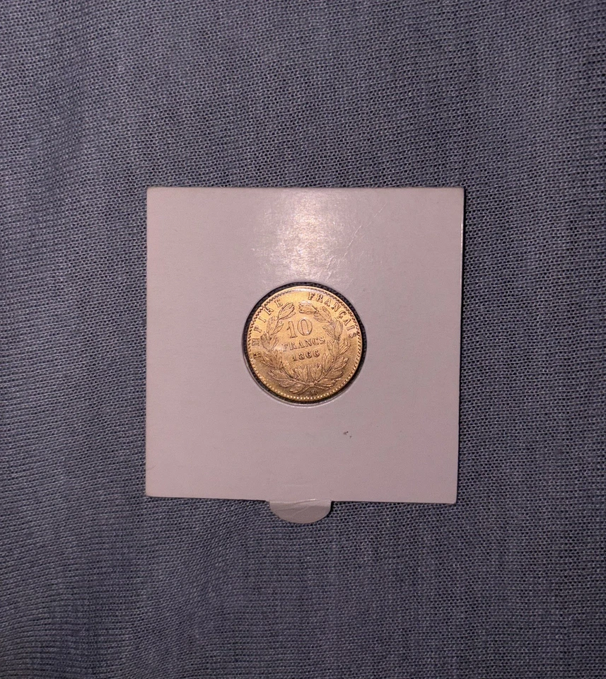 10 Francs Or Napoléon III Tête Laurée 1866 A - Photo 1/2
