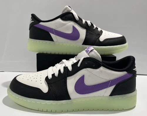 Scarpe Nike Youth Air Jordan 1 Retro Low Glow in the Dark HF0410 001 taglia 6 5 anni NUOVE