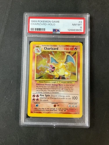 PSA 8 Pokemon TCG Base Set #004/102 Charizard Holo