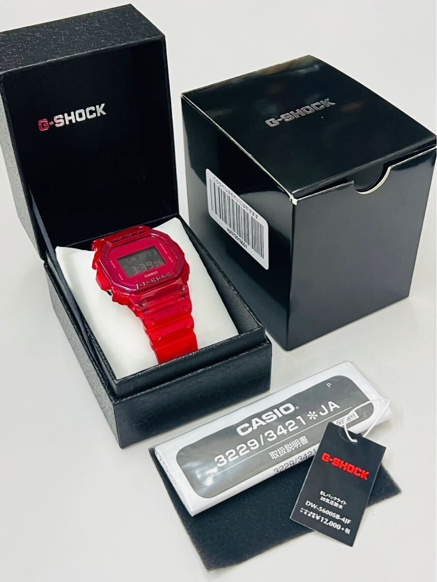 CASIO G-SHOCK DW-5600SB-4JF Color Skeleton Series Red Watch