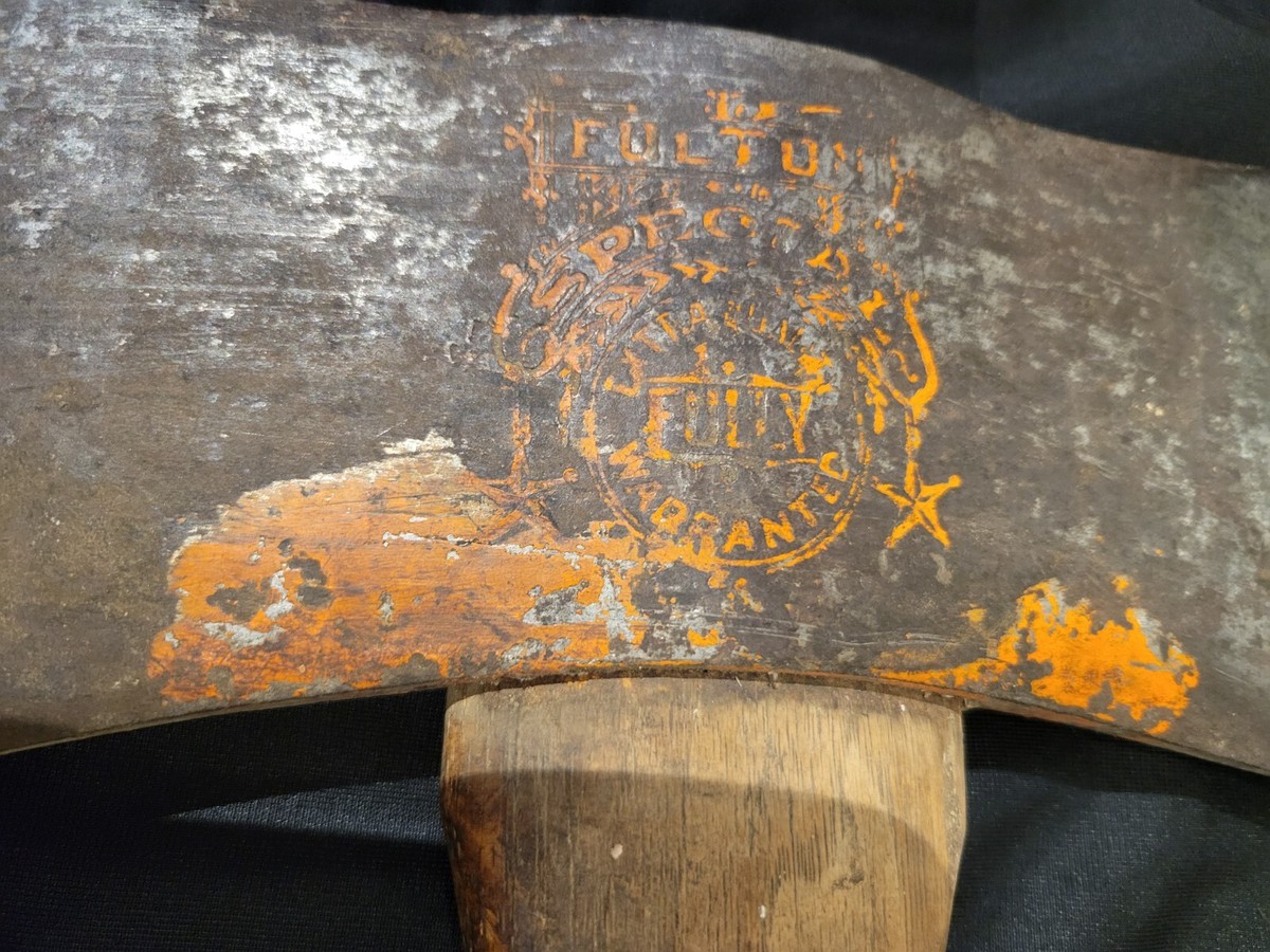 Vintage Fulton Special Extra Quality Double Bit Axe Stamp