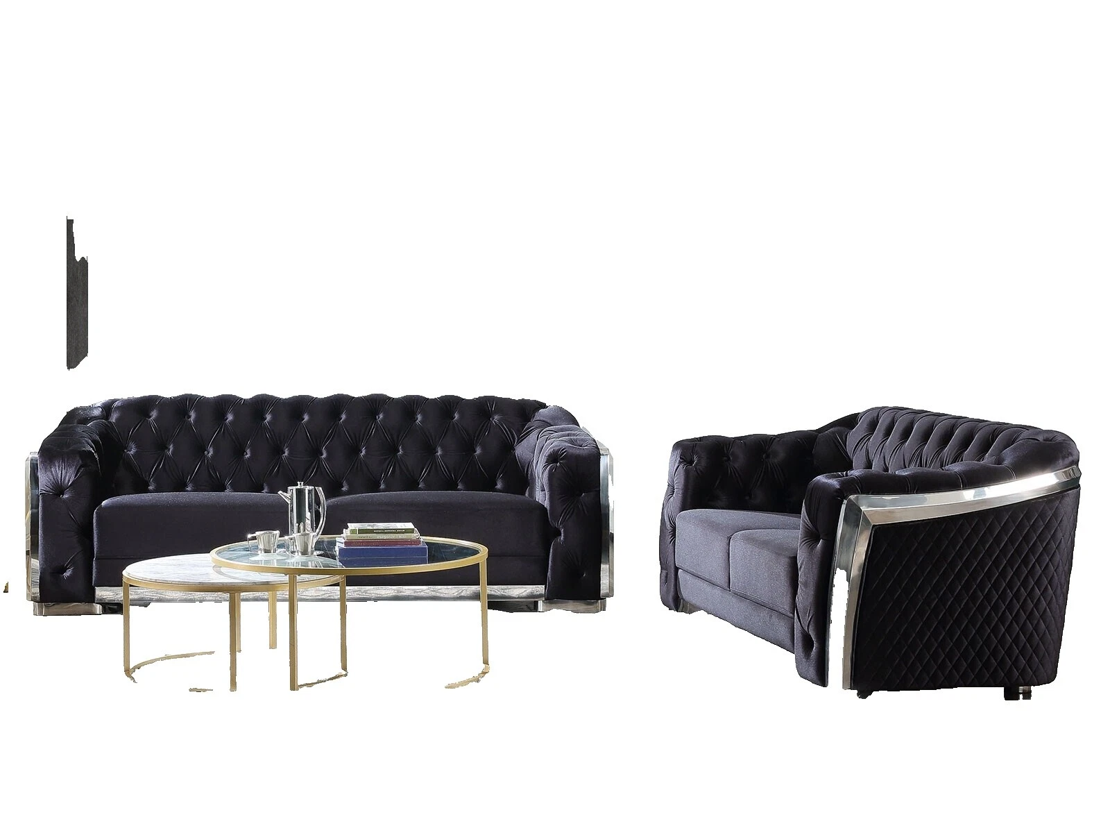 Black Velvet Sofa Sets