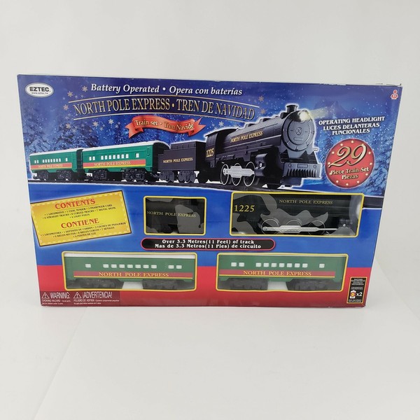 EzTec 29 Piece North Pole Express Christmas Train Set Battery Operated Toy 19071606271