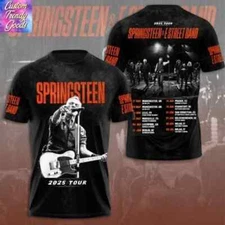 Bruce Springsteen E Street Band Tour 2025 3D T-Shirt BO1595