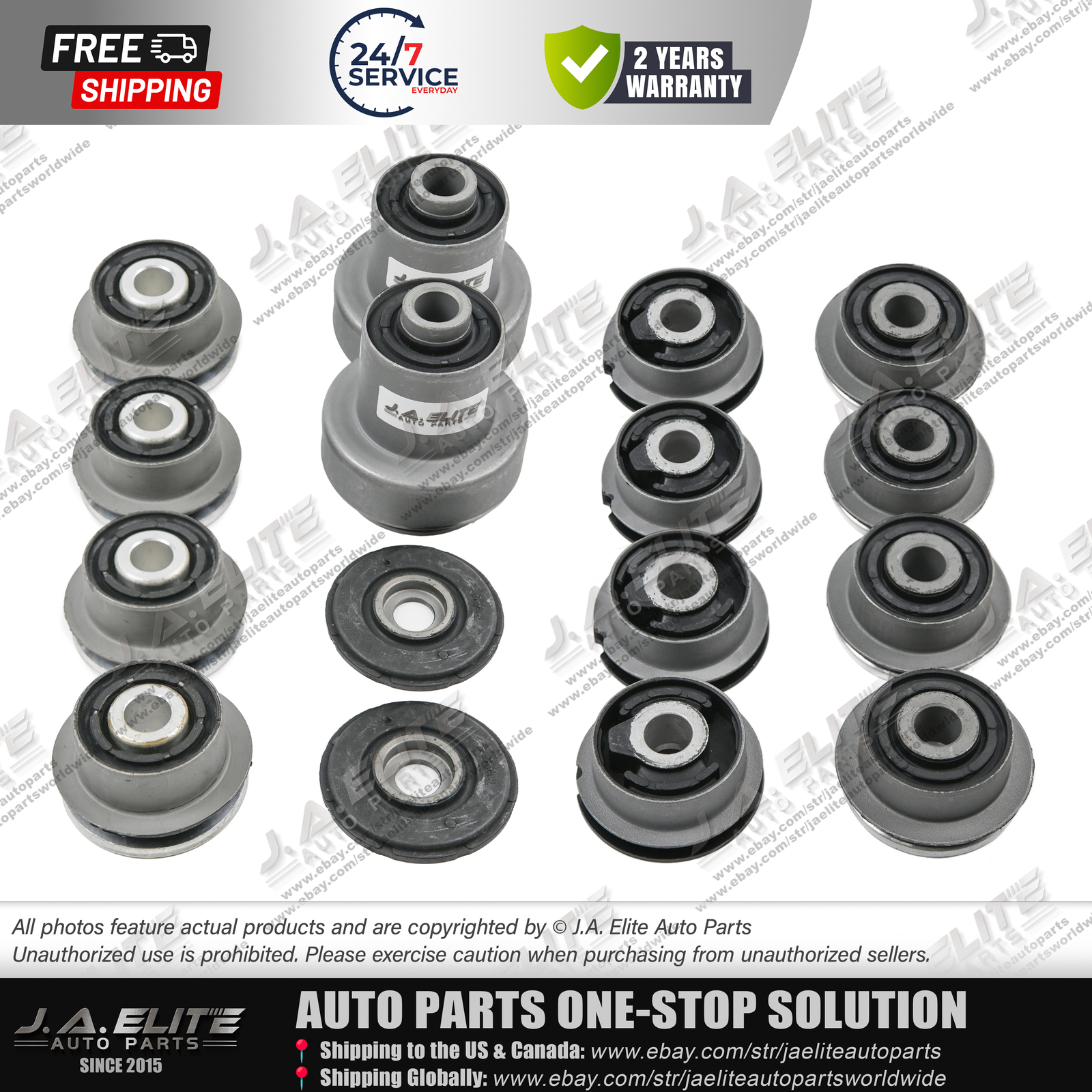 Front Upper & Lower Control Arm Bushing Kit fit Maserati Quattroporte GT GC