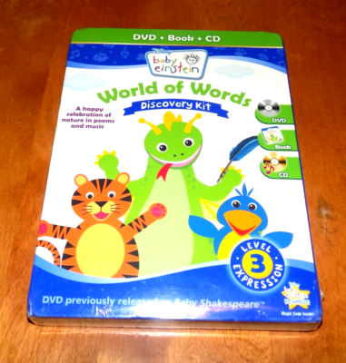 【専用】BabyKingdom DVD セット DISNEY BABY EINSTEIN WORLD OF WORDS DISCOVERY KIT DVD + CARDS + CD