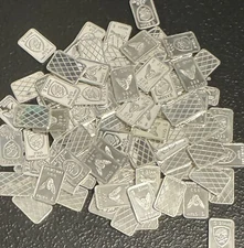 ONE .999 Fine Pure Silver Bar 1 Gram Total Weight Assorted Designs - Random Pick