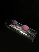 BYMALL Modern Clear Glass Tea light Candle Holder,  Made In Western Europe