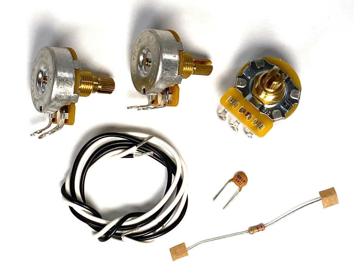 Genuine Fender Strat POTENTIOMETER SET Vintage Noiseless Pickup