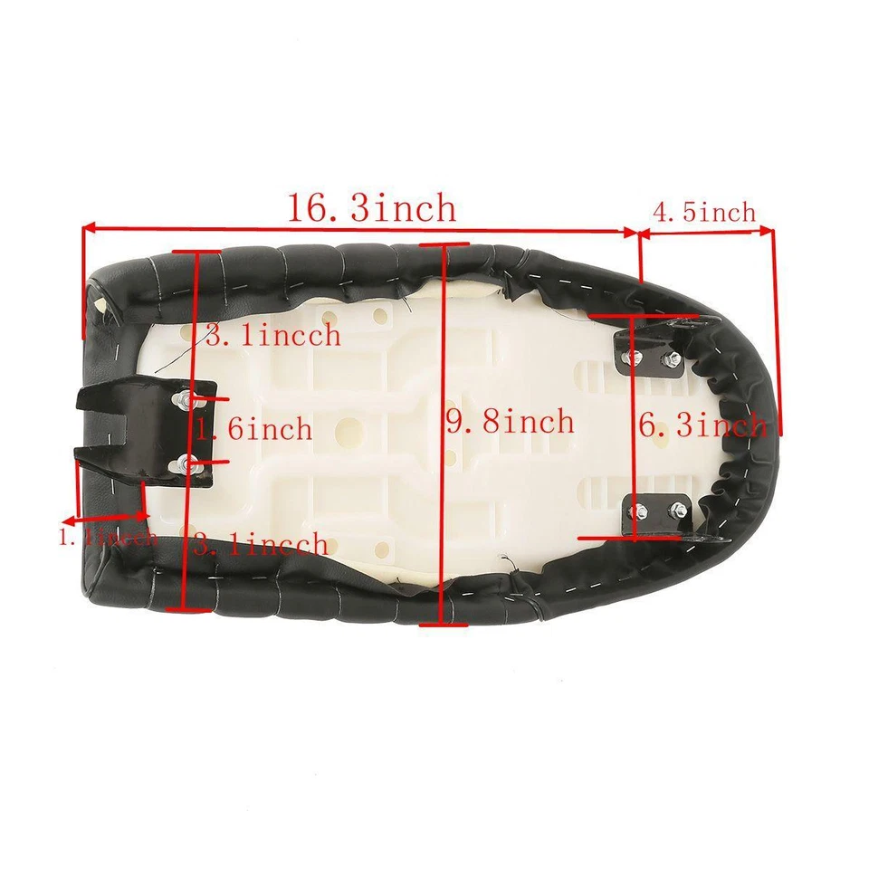 Asiento de sillín plano vintage Café Racer de 20,9"" apto para Honda CB CL Yamaha Foto 2 de 4