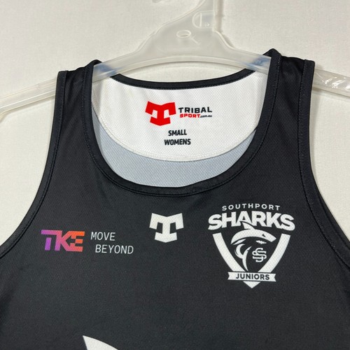 Southport Sharks Academy VFL AFL QAFL Training Singlet Tank Womens Small S - Imagen 6 de 13