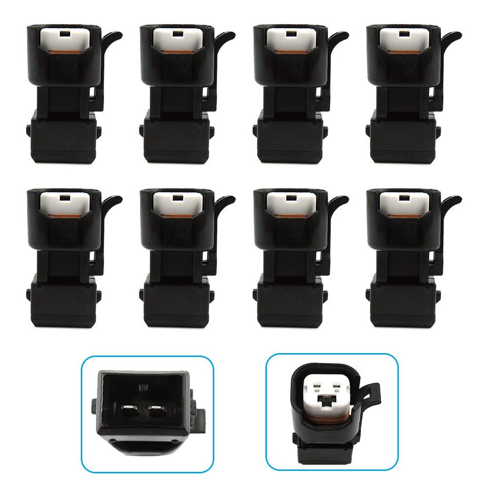 Kit 8 Adaptateurs Connecteur Injecteur Carburant EV6 Vers EV1 - Pour Moteurs LS1 LS2 LS3 LT1 TPI 1982-1992