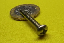 18-8 Stainless Pan Phillips Machine Screw 6-32 x 1.00" Length, 200 pcs