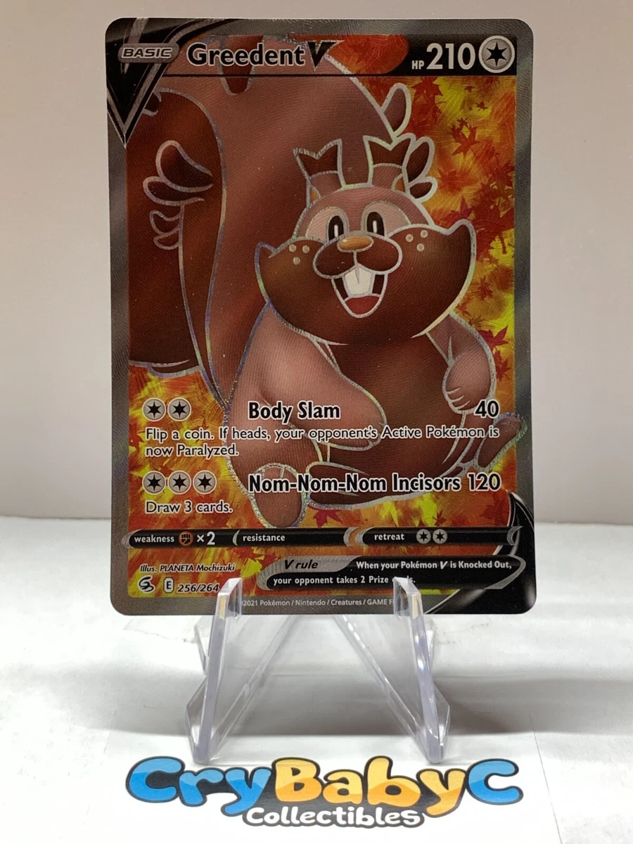 greedent v pokemon card value Greedent V 256/264 Swsh08: Fusion Strike for sale