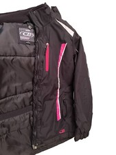 Cb Sports Women’s Black Winter Jacket Hot Pink/white Trim Size M Fits S Preowned