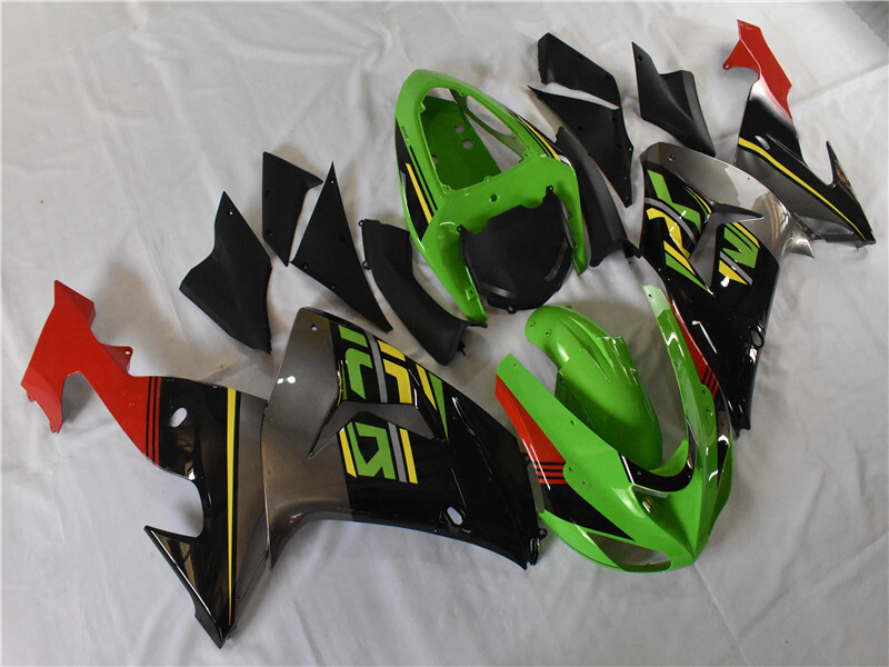 Green Black Injection ABS Fairing Fit for 2006 2007 Kawasaki Green Black Injection ABS Fairing Fit for 2006 2007 Kawasaki