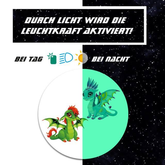 Design Schutzfolie Nachtleuchtend für Tonie Lauscher "Drachen" Y055 UR9347 Design Schutzfolie Nachtleuchtend für Tonie Lauscher "Drachen" Y055 UR9347