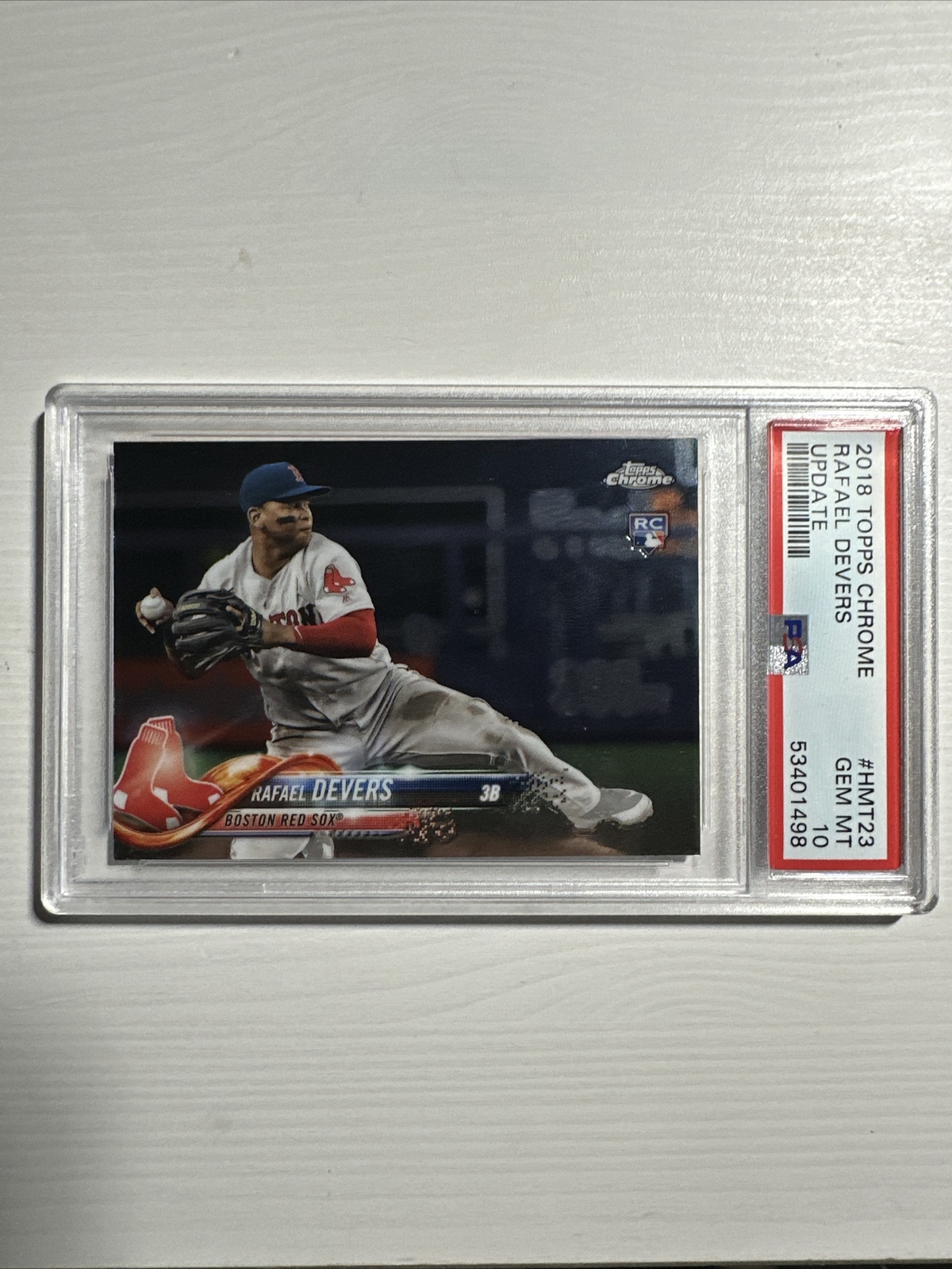 2018 Topps Chrome Update - #HMT23 Rafael Devers (RC) PSA 10