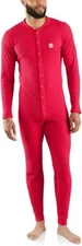 Carhartt mens Base Force Classic Thermal Layer Union Suit Large, Red 