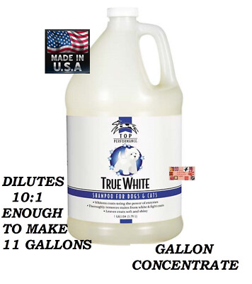 Top Performance TRUE WHITE SHAMPOO Gallon Concentrate Dog Cat Grooming