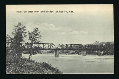 River Saskatchewan and Bridge Edmonton Alberta - View of the Low L- Old Photo