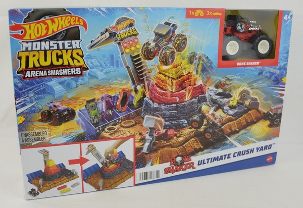 Mattel HNB96 Hot Wheels Monster Trucks Bone Shaker Ultimate Crush Yard Neu Ovp-image