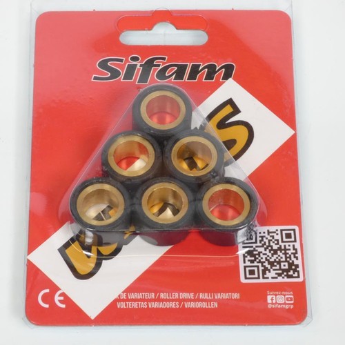 Galets Rouleau Variateur Sifam Pour Scooter Honda 100 SCV Lead - 16x13mm 8.5g - Lot De 6
