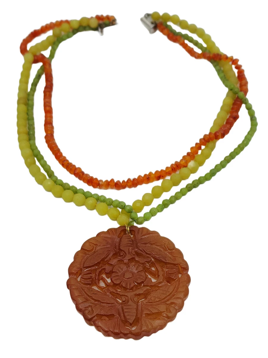 Orange 2024 jade pendant