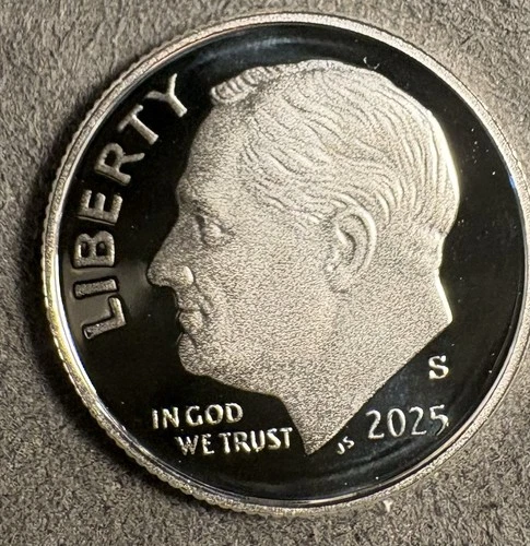 2025 S Silver PROOF Roosevelt Dime 99.9% Silver 999 10c