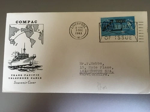 GB STAMPS RARE FIRST DAY COVER 1963 CABLE LIVERPOOL PHOSPHOR