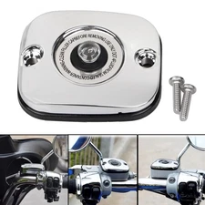 Rubber+Aluminum Front Brake Master Cylinder Cover For Harley Softail Road Glide