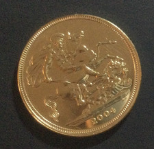 2004 Full Gold PROOF Sovereign + Certificate. SCARCE