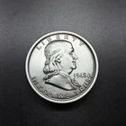 Commemorative Franklin Half Dollar coin tin/container 1948 4.5" American Mint