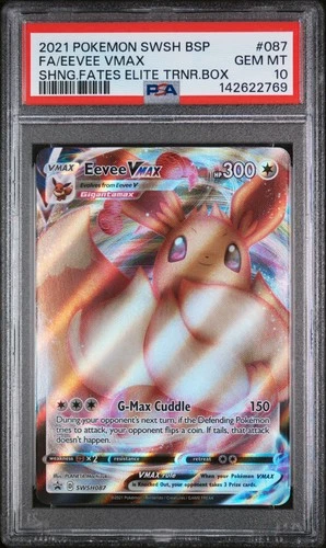 2021 POKEMON SWSH BLACK STAR PROMO #087 FULL ART/EEVEE VMAX PSA 10
