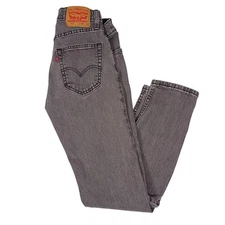 Levi Strauss 512 Men's Gray Wash Slim Taper Jeans W29 L32 Fits 28x29 Faded Black