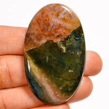 100 Natural Seam Agate Oval Shape Cabochon Gemstone 82 Ct. 50X30X6 mm UG-5351